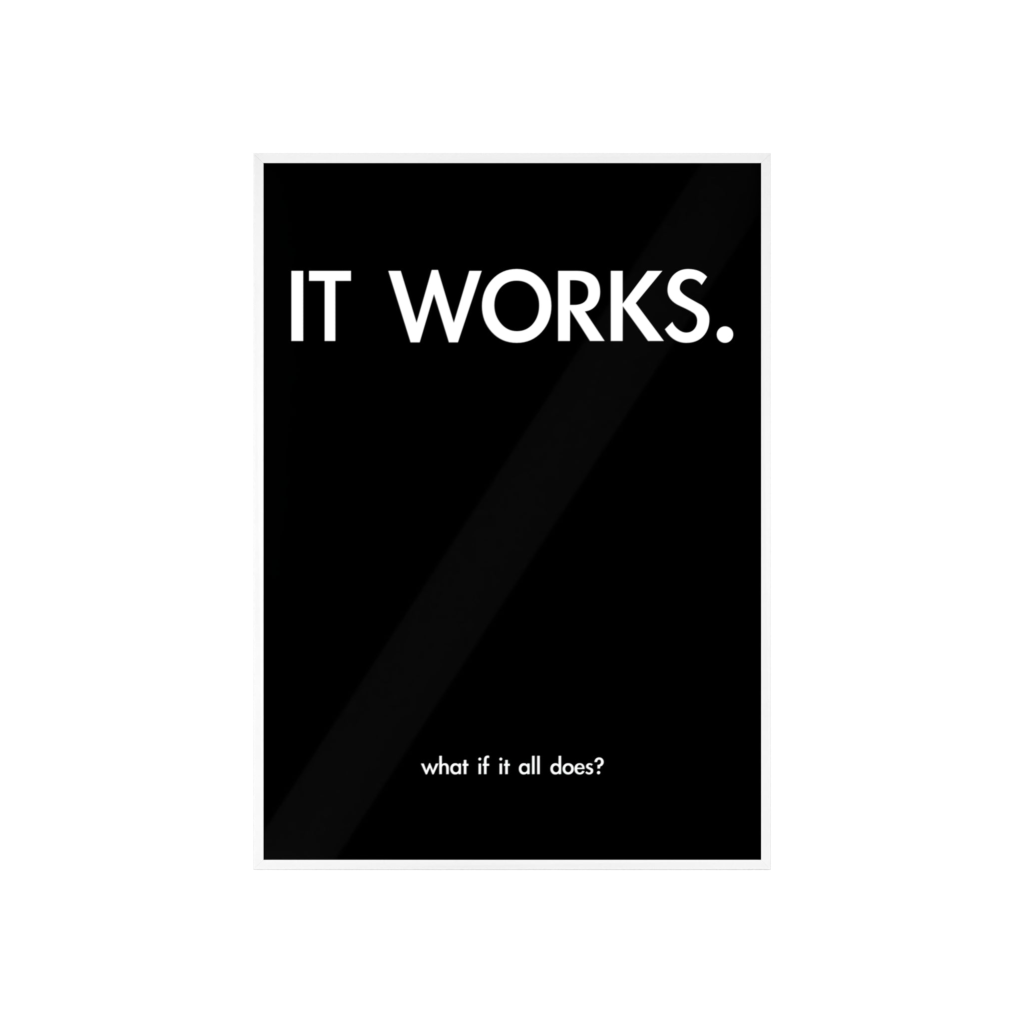 IT WORKS - MINIMALISTISCHES POSTER