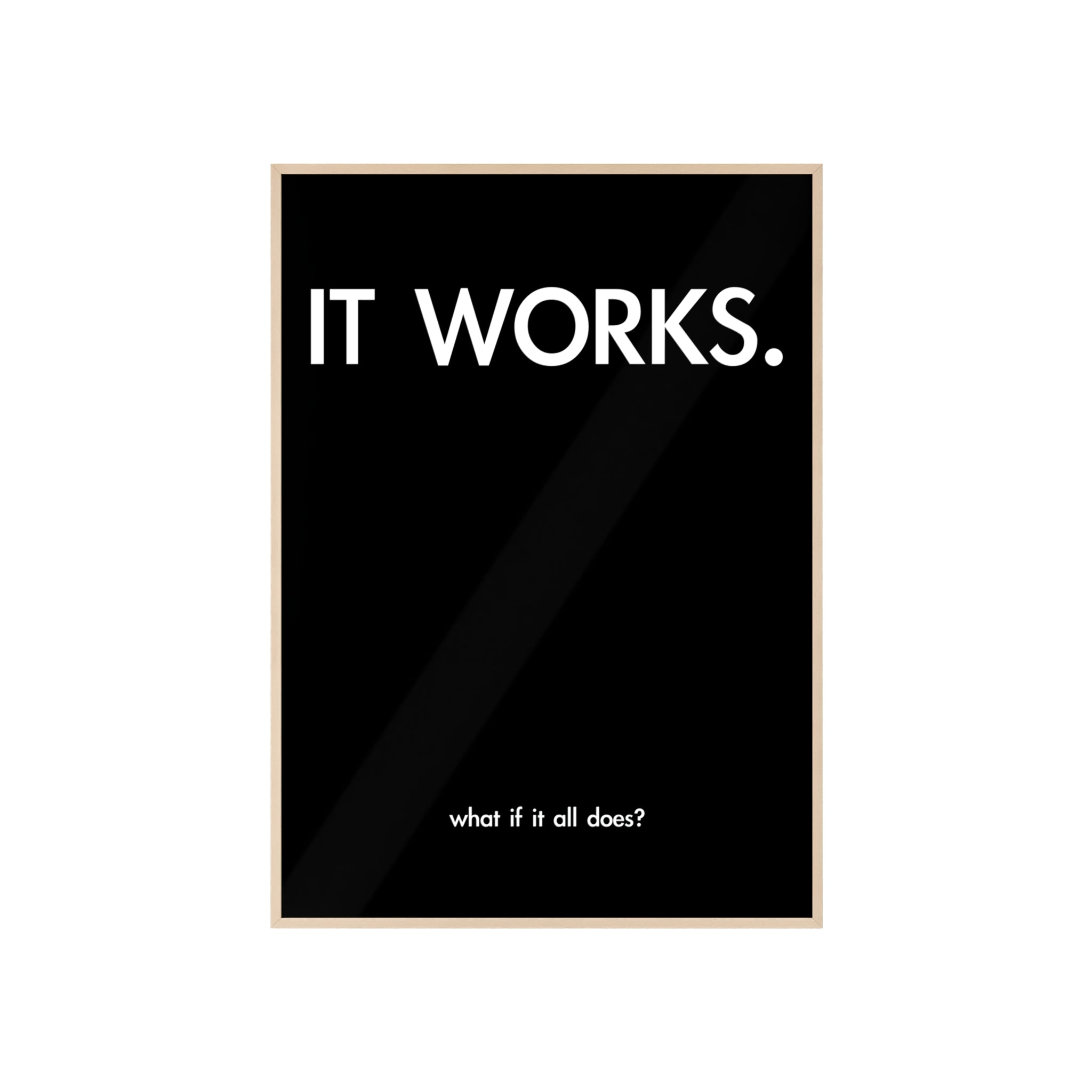 IT WORKS - MINIMAL POSTER
