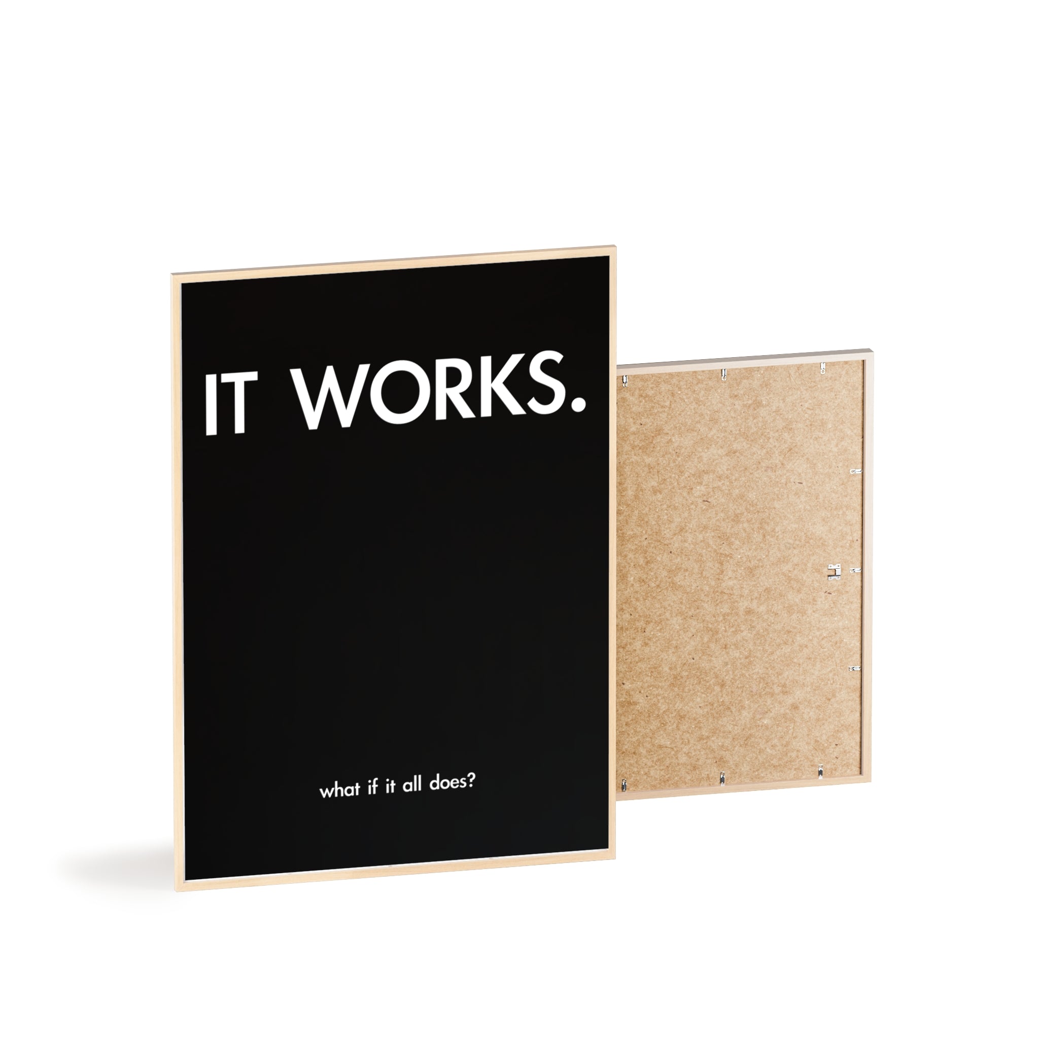 IT WORKS - MINIMALISTISCHES POSTER