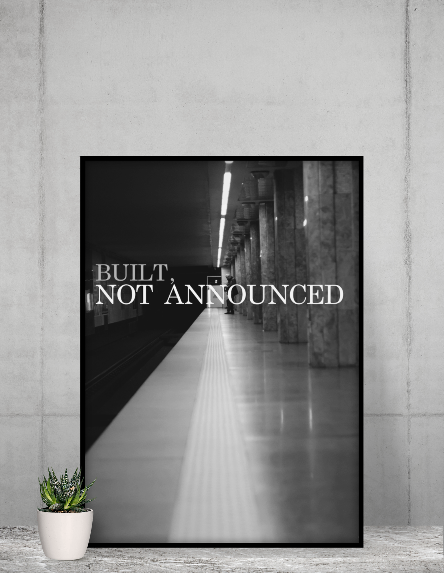 BUILT, NOT ANNOUNCED - MOTIONPOSTER